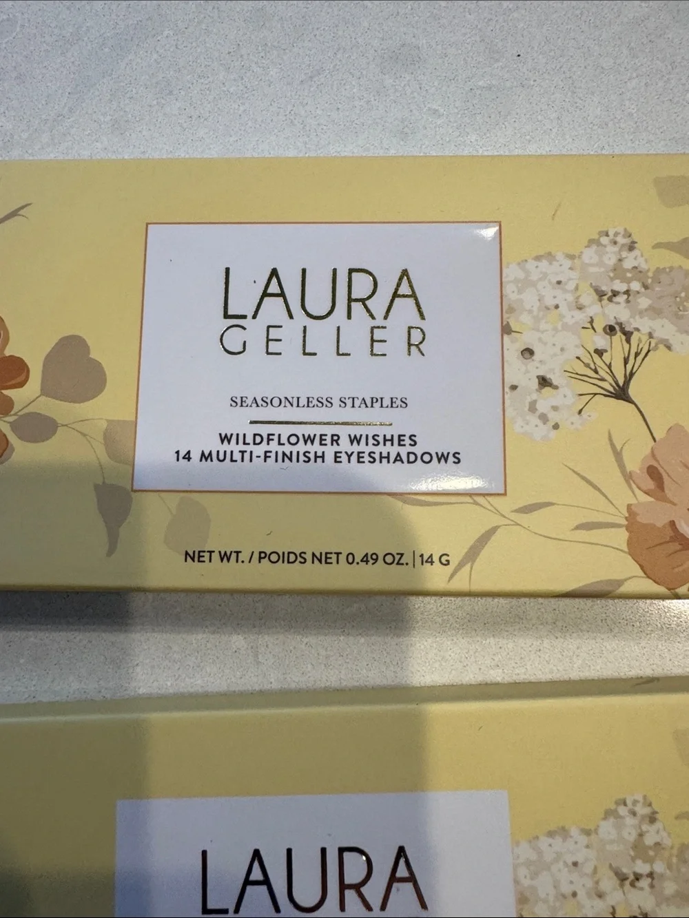Laura Geller Wildflower Wishes Eyeshadow Palettes - Yellow Floral Packaging